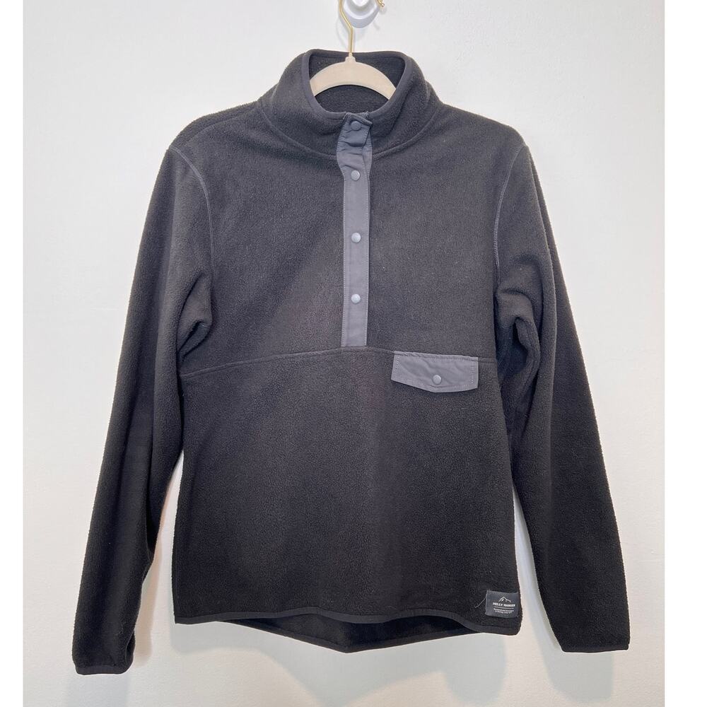 Helly Hansen Maridalen Black Fleece Pullover Sz M Gorpcore Ski Hike Warm Cozy